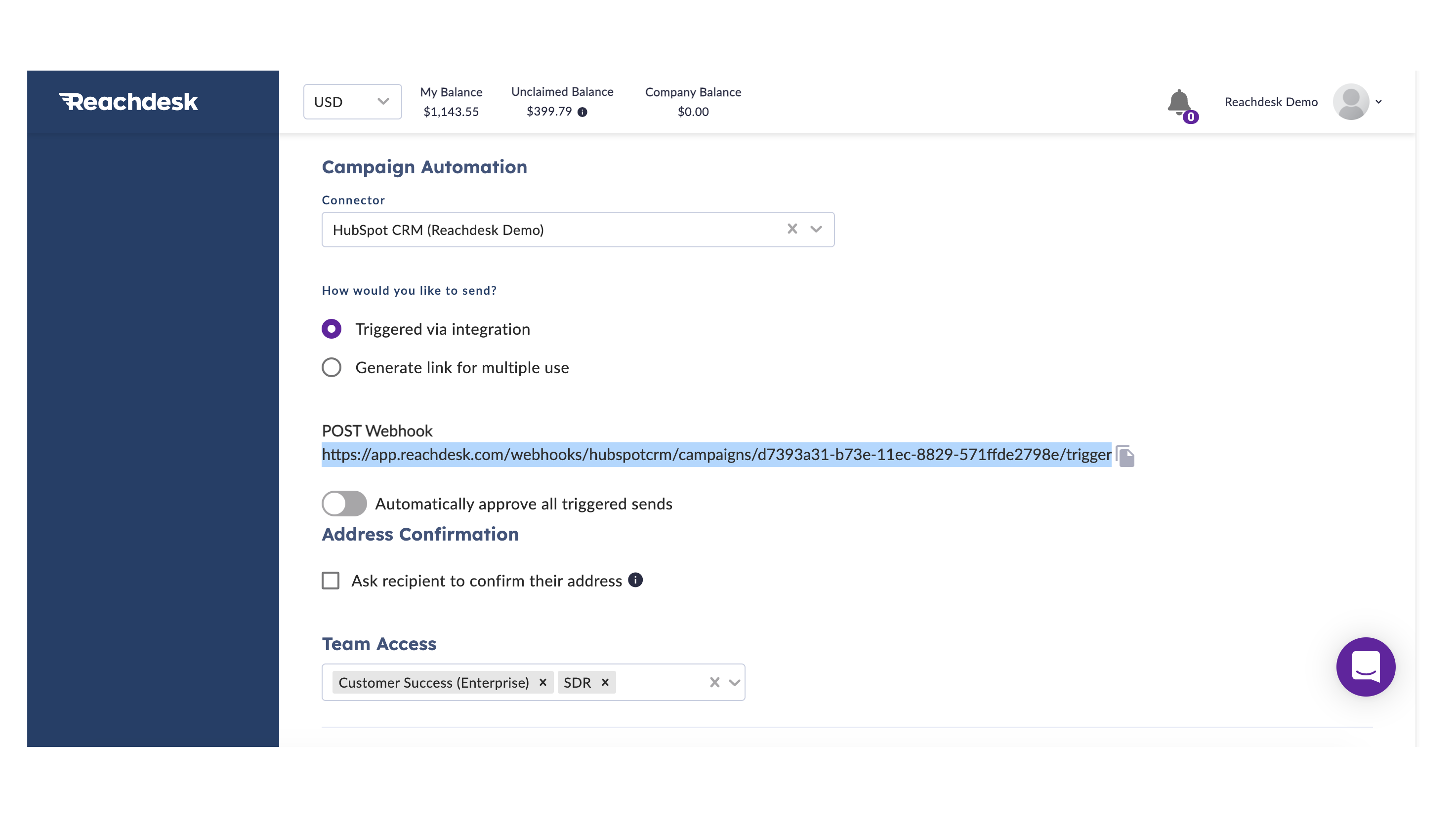 Trigger gifting campaigns